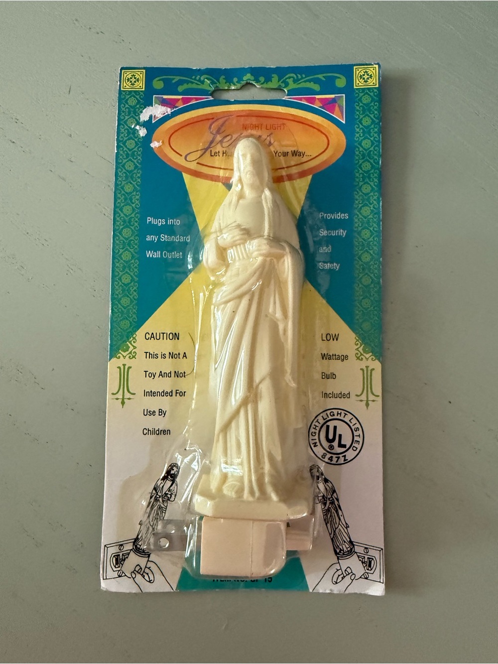 Vintage NOS Jesus Christ Plug-In Night light Christian God Light Religious New